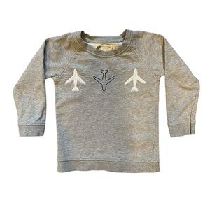 Monica + Andy - Kids Airplane Graphic Sweatshirt - 2T